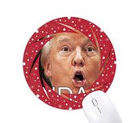 Bestchong Presidente norteamericano Trump Gracioso Lunes Wheel Mouse Pad de Goma roja Redonda