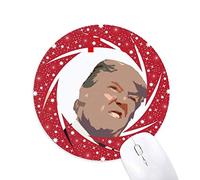 Bestchong Presidente norteamericano Trump Imagen Graciosa Wheel Mouse Pad de Goma roja Redonda