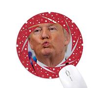 Bestchong Presidente norteamericano Trump Imagen Wheel Mouse Pad de Goma roja Redonda