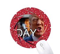 Bestchong Presidente norteamericano Trump ridícula Imagen Wheel Mouse Pad de Goma roja Redonda