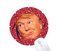 Bestchong Presidente norteamericano Trump ridícula Imagen Wheel Mouse Pad de Goma roja Redonda