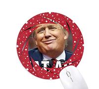 Bestchong Presidente norteamericano Trump Spoof Imagen Wheel Mouse Pad de Goma roja Redonda