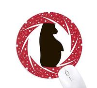 Bestchong Retrato Animal Negro orangután Wheel Mouse Pad de Goma roja Redonda