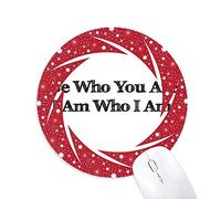 Bestchong Ser tu Mismo Cita inspiradora Wheel Mouse Pad de Goma roja Redonda