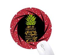 Bestchong Ser un Dulce de piña Fruta Cita Wheel Mouse Pad de Goma roja Redonda