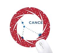 Bestchong Signo del Zodiaco cáncer constelación Wheel Mouse Pad de Goma roja Redonda