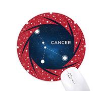 Bestchong Signo Zodiacal Cáncer constelación Wheel Mouse Pad de Goma roja Redonda