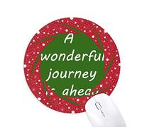 Bestchong Un wenderful Viaje es por Delante Wheel Mouse Pad de Goma roja Redonda