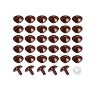 BESTCYC 200 narices y arandelas de seguridad marrones de 9 x 12 mm para amigurumi, nariz triangular para manualidades, nariz de animal de peluche para ganchillo, animales de peluche, amigurumis