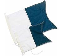 BestDivers AI0955XL Bandera Alpha, 40 x 55 cm, XL, Blanco/Azul