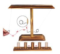 Bestdon Juegos de mano para adultos y familia, juegos interactivos de ritmo rápido con juego de escalera de tiro, ganchos de madera hechos a mano, adecuados para deportes en interiores y exteriores, color carbón a la parrilla