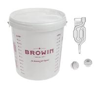 Beste Angebote Recipiente de fermentación de 15 L + tapa + tubo de fermentación, cubo de vino, cerveza, barril de fermentación