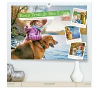 Beste Freunde fürs Leben (hochwertiger Premium Wandkalender 2026 DIN A2 quer), Kunstdruck in Hochglanz: Große Abenteuer beginnen mit kleinen Pfoten.