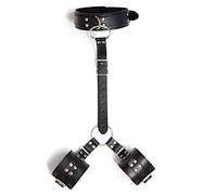 Beste piel punk Torna Harness Restraint collar mano y muñeca tirantes correas negras