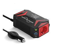 BESTEK Inversor 12v a 220v Onda Pura 300W Conversor para Coche Onda Sinusoidal Transformador con 2 Puerto de Carga Rápida（PD30W&QC18W）y 1 Toma de AC, Adaptador de Mechero Coche para Portátil, Movíl