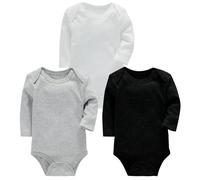 Bestele Bebé Bodies, Manga Larga Bodysuit para Niños Niñas,Bebé Corta Body Mameluco Manga Corta Ropa de Verano Primavera Otoño Algodón Pelele