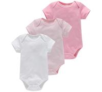 Bestele Bebé Bodies, Short-Sleeve Bodysuit para Niños Niñas,Bebé Corta Body Mameluco Manga Corta Ropa de Verano Primavera Otoño Algodón Pelele (Pure Color G, 18-24 Meses)