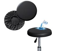 Bestenrose Funda para taburetes redonda, 2 unidades, impermeable, para taburetes de bar y sillas, de poliuretano, para silla de oficina, para sillas de comedor, taburete redondo