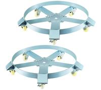 BestEquip Plataforma con Ruedas para Transporte 55 Galones x 2, Plataforma con Ruedas de Material Acero Q235, Base con 5 Ruedas