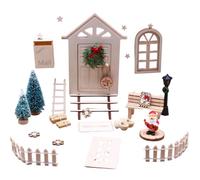 Bestevery 30 Piezas Kit Puerta Duende Navidad Madera