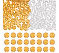 Bestewelry 200 cuentas de resina reactiva a los rayos UV que cambian de color, cuentas redondas luminosas de 8 mm que brillan en la oscuridad para pulseras, aretes, collares, joyería, color naranja