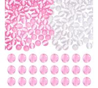 Bestewelry 200 cuentas de resina reactiva a los rayos UV que cambian de color, cuentas redondas luminosas de 8 mm que brillan en la oscuridad para pulseras, aretes, collares, joyería, color coral