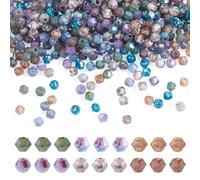 Bestewelry Cuentas de cristal bicónico colorido de 50 g, 4 mm, cuentas facetadas, mini cuentas de cristal espaciador suelto para manualidades de amistad, pulseras, collares, aretes, joyería