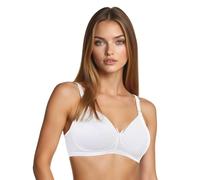 Bestform 5006248 Striped Wireless Cotton Bra with Lightly-Lined Cups Sujetador, Blanco, 110C para Mujer