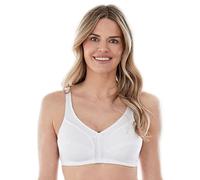 Bestform 5006825 - Sujetador de algodón sin aros cómodo para mujer con copas sin forro, Blanco, 80D (Talla del fabricante: 36D)