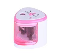 Bestgift - Sacapuntas para alumnos, alumnos, profesional, eléctrico, automático, tamaño de orificio (6 - 8 y 9 - 12 mm), color rosa