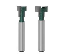 Bestgle 2 brocas de ranura en T de 1/4 pulgadas, 3/8 pulgadas y 1/2 pulgadas, herramienta de corte profesional para carpintería