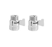 Bestgle 2 Pcs Válvula de Cierre de Cabezal de Ducha, Válvula de Cierre de Latón Cromado para Cabezal de Ducha de Mano, Rociador de Bidé