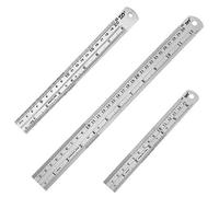 Bestgle 3 Pcs Regla de Acero Inoxidable Metálico con Borde Recto Herramienta de Medición 15 20 30 cm Práctico para Usar Como Dibujo Recto o Dispositivo de Medición