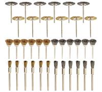 Bestgle 36 Pcs Juego de Mini Cepillos de Alambre de Latón, Juego de Cepillos de Alambre, Cepillo Metálico de Latón de Alambre para Dremel para Eliminar óxido y Pintura