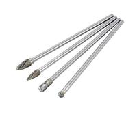 Bestgle 4 Pcs Kit de Fresas Giratorias de Carburo de Tungsteno Fresas de Diamante Rotary Archivo Tungsteno Acero Herramientas Rotary Burr Fresa Giratoria de Largo Alcance 6 mm
