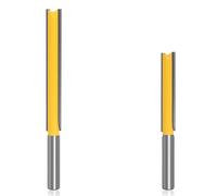Bestgle Fresa recta, cuchilla de corte de 8 mm, 2 unidades, fresadora de ranura, fresa de madera, juego de brocas para fresadora superior, longitud de corte extra larga, fresa recta de 50 mm y 76 mm