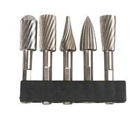 Bestgle Fresas giratorias de metal Juego de limas rotativas 5 piezas 1/4 pulgadas con vástago hexagonal fresas de acero para aluminio y hierro hardware