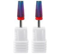 Bestgle - Juego de 2 puntas de lijadora de uñas, taladro profesional 5 en 1, puntas de lijadora de uñas de 3/32 pulgadas, brocas de uñas para fresas eléctricas para manicura pedicura, fine-F