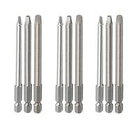 Bestgle - Juego de 9 puntas de destornillador de cabeza cuadrada magnéticas con vástago hexagonal de 1/4 pulgadas para herramientas eléctricas SQ1, SQ2, SQ3, 3.93 pulgadas y 100 mm de longitud