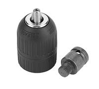 Bestgle Portabrocas Sin Llave de Plástico de 2-13mm 1/2"-20 UNF con Adaptador de Mandril de 1/2" para Conversión de Llave de Impacto