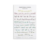 BESTHAHA Asanas de Yoga Ashtanga Imagen de Arte Impresión Moderna Decoración Familiar para Dormitorio Poster Impresión Estética para Sala de Estar Lienzo para Dormitorio de Mujeres Jóvenes Sin Marco