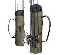 Besti Bolsa organizadora para caña de pescar (portátil) para llevar al hombro y almacenamiento de viaje, organización profesional de carretes, aparejos y equipos, resistente, resistente al agua, verde