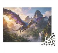 Bestia mítica Puzzle 1000 Piezas CArteón Puzzle Grande Adulto Difícil dragón Educa Padres E Hijos 38x26cm/1000pcs