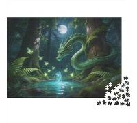 Bestia mítica Puzzle 1000 Piezas CArteón Puzzle Grande Adulto Relajarse dragón Educa Navidad 52x38cm/1000pcs
