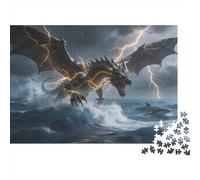 Bestia mítica Puzzle 1000 Piezas CArteón Puzzle Grande Adulto Relajarse dragón Educa Padres E Hijos 70x50cm/1000pcs