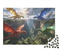 Bestia mítica Puzzle 1000 Piezas CArteón Puzzle Grande Adulto Relajarse dragón Educa Puzzle para Hacer En Familia 38x26cm/1000pcs