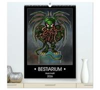 Bestiarium Vladi Krafft (hochwertiger Premium Wandkalender 2026 DIN A2 hoch), Kunstdruck in Hochglanz: Eine Sammlung von Darstellungen phantastischer Geschöpfe aus den Nebeln der Vergangenheit.