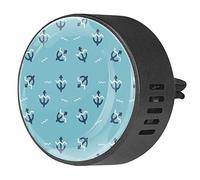 BestIdeas 2 clips de ventilación ambientador de coche con ancla azul y onda, difusor de aceites esenciales de aromaterapia