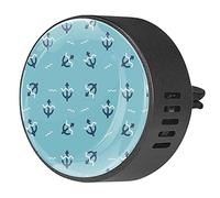 BestIdeas 2 clips de ventilación ambientador de coche con ancla azul y onda, difusor de aceites esenciales de aromaterapia