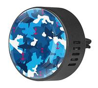 BestIdeas 2 clips de ventilación ambientador de coche con ancla rosa azul tiburón, difusor de aceite esencial de aromaterapia